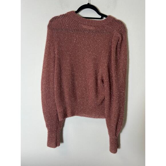 ASTR THE LABEL luxury high end Maeve Pink Shimmer Sweater large - Picture 3 of 4